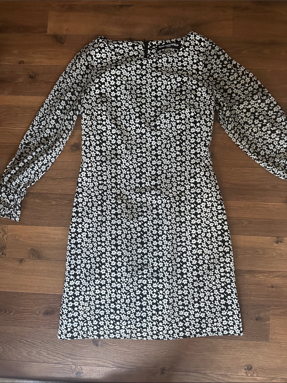 Karl Lagerfeld Floral Print Long Sleeve Dress